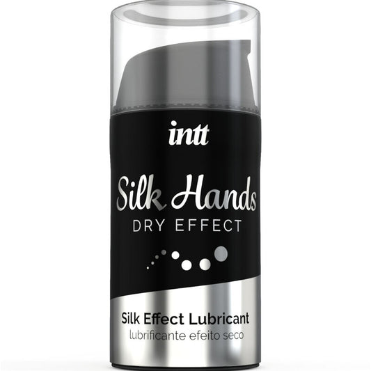 Lubricante Silk Hands de INTT LUBRICANTS en envase de 15 ml, fórmula concentrada a base de silicona para manos suaves y protegidas.