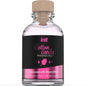 Gel de masaje y sexo oral INTT MASSAGE & ORAL SEX con sabor a algodón de azúcar y efecto calor, en envase de color transparente.