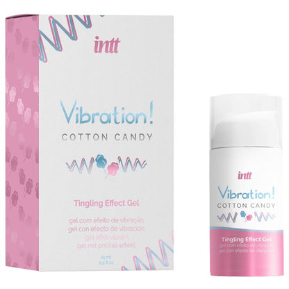 Gel estimulante íntimo INTT unisex, vibrador líquido con aroma a algodón de azúcar, 15 ml, para mayor placer y sensibilidad.