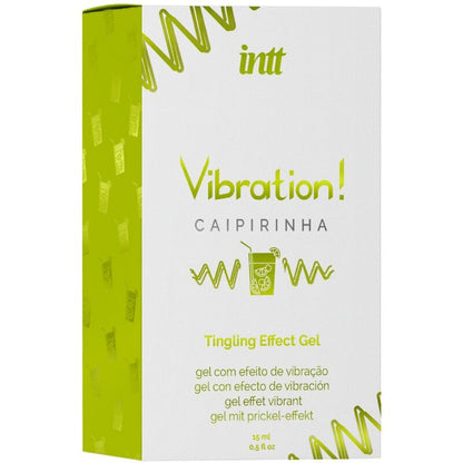 Gel estimulante íntimo líquido en envase de 15 ml con aroma a caipirinha, de la marca INTT, para mayor placer y sensibilidad.