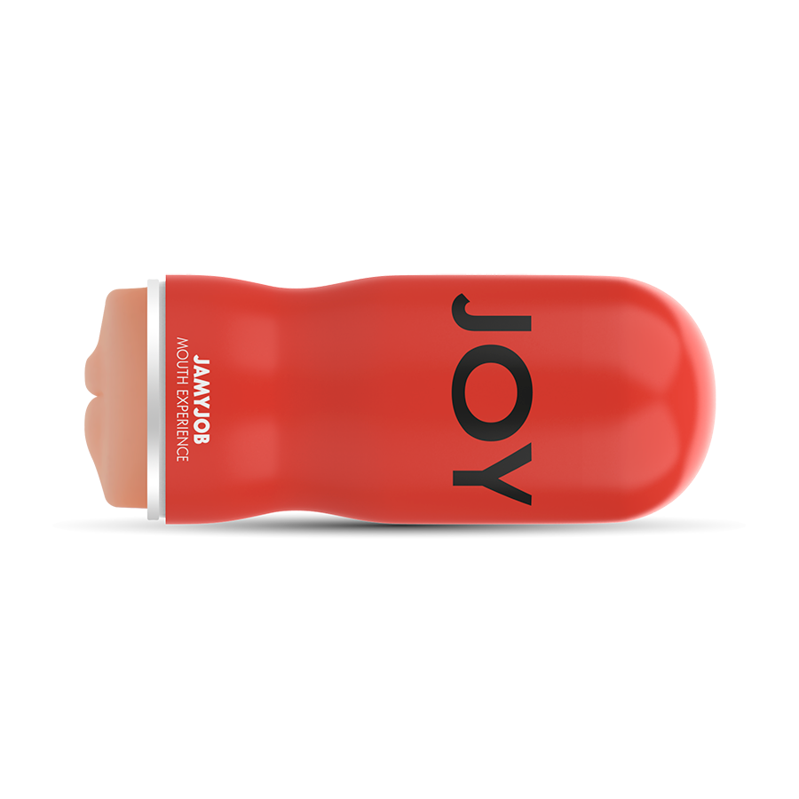 Masturbador de boca excitante de la marca JAMYJOB, con detalles realistas y textura suave para una experiencia placentera.