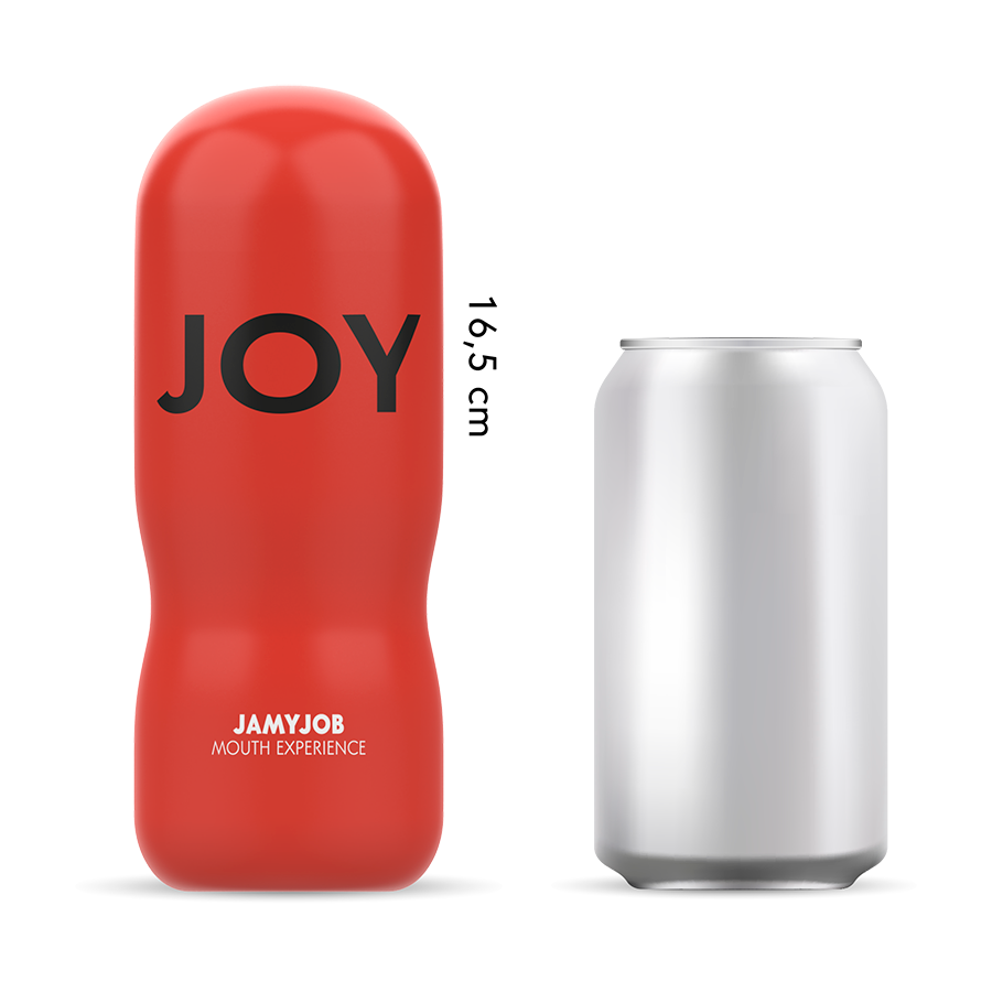 Masturbador boca excitante de la marca JAMYJOB, con detalles realistas y textura suave para una experiencia placentera.