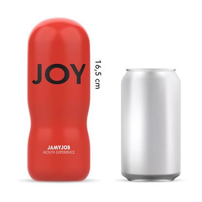 Masturbador boca excitante de la marca JAMYJOB, con detalles realistas y textura suave para una experiencia placentera.