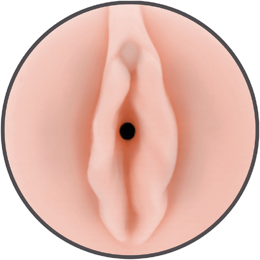 Masturbador femenino JAMYJOB Pussy, con forma de vagina realista, en color rosa, para placer y estimulación íntima.
