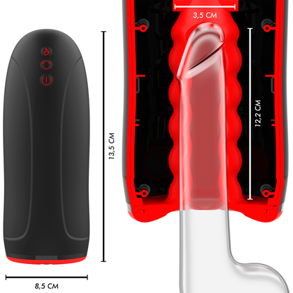 Masturbador JAMYJOB Swing-R con calor, oscilación y vibración, diseñado para una experiencia estimulante y realista.