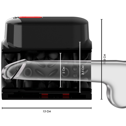 Masturbador Vortex Turbo JAMYJOB con empuje y rotación 360 grados, diseño compacto y realista para placer masculino.
