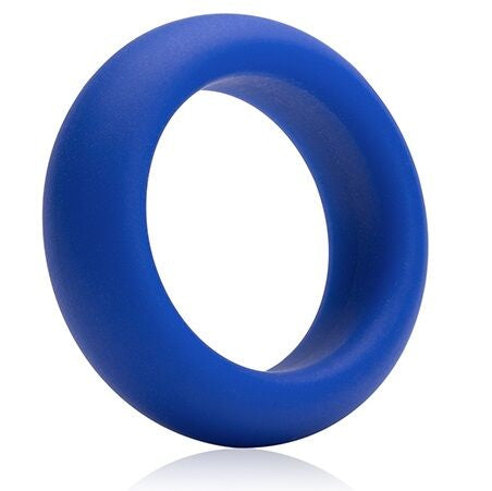 Anillo de silicona azul de la marca JE JOUE con estrangulamiento mínimo, diseñado para uso cómodo y seguro.
