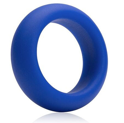 Anillo de silicona azul de la marca JE JOUE con estrangulamiento mínimo, diseñado para uso cómodo y seguro.