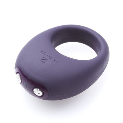 Purple JE JOUE Mio vibrating ring on a white background, showcasing its smooth design and ergonomic shape.