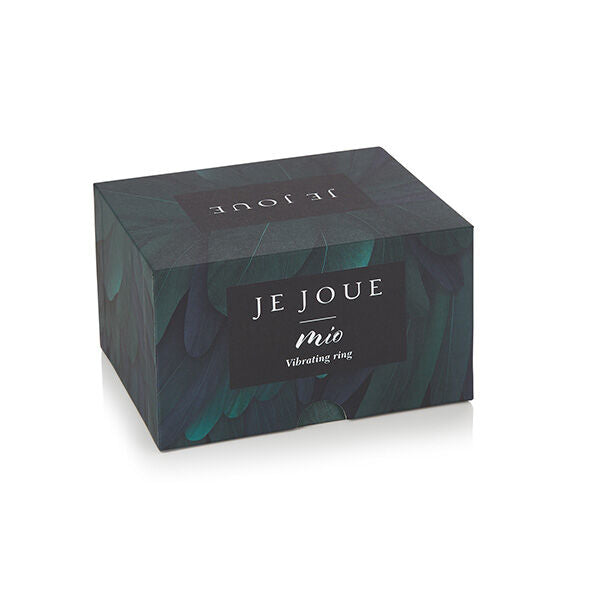 Purple JE JOUE Mio vibrating ring displayed on a soft surface, showcasing its sleek design and ergonomic shape.