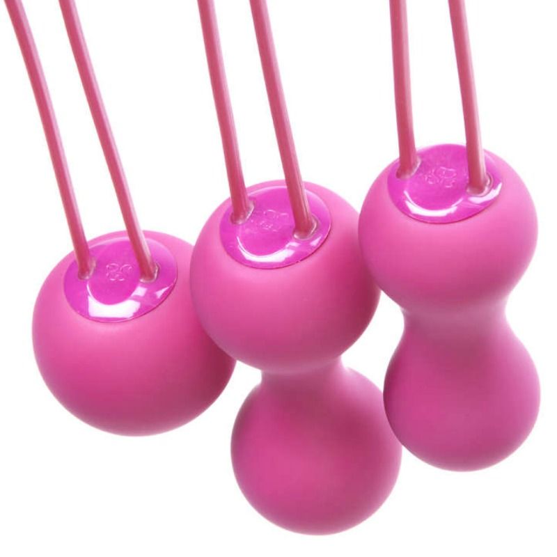 Bolas Kegel JE JOUE AMI fucsia, con diseño discreto y suave para ejercicios de suelo pélvico, hechas de material seguro y cómodo