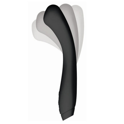 Vibrador Juno Flex de JE JOUE en color negro, diseñado para estimulación del punto G, con forma flexible y ergonómica.