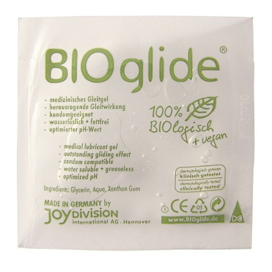 JOYDIVISION BIOGLIDE liquid lubricant in a 3 ml monodose packaging, showcasing the sleek, easy-to-use design.