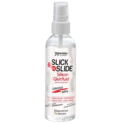Silicone lubricant in a 100 ml bottle by JOYDIVISION, featuring a sleek design and easy-to-use cap.