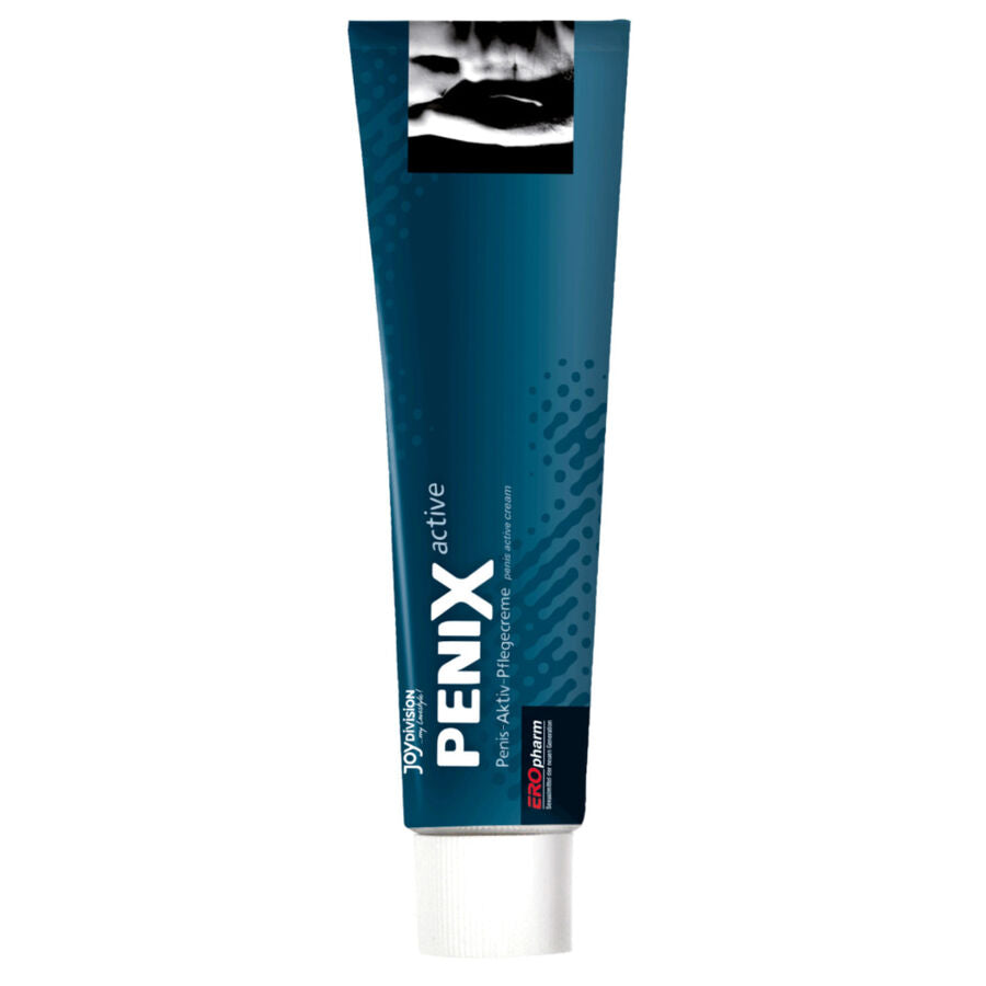 JOYDIVISION EROPHARM PENIX ACTIVE cream for erection in a 75ml tube, featuring a sleek design and informative label.