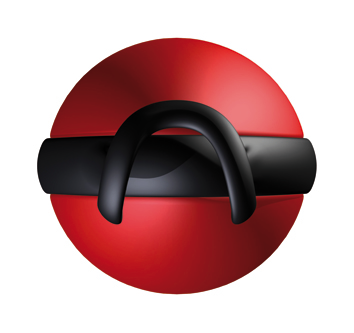 Red JOYDIVISION JOYBALLS individual ball, featuring a smooth surface and ergonomic design for enhanced user experience.