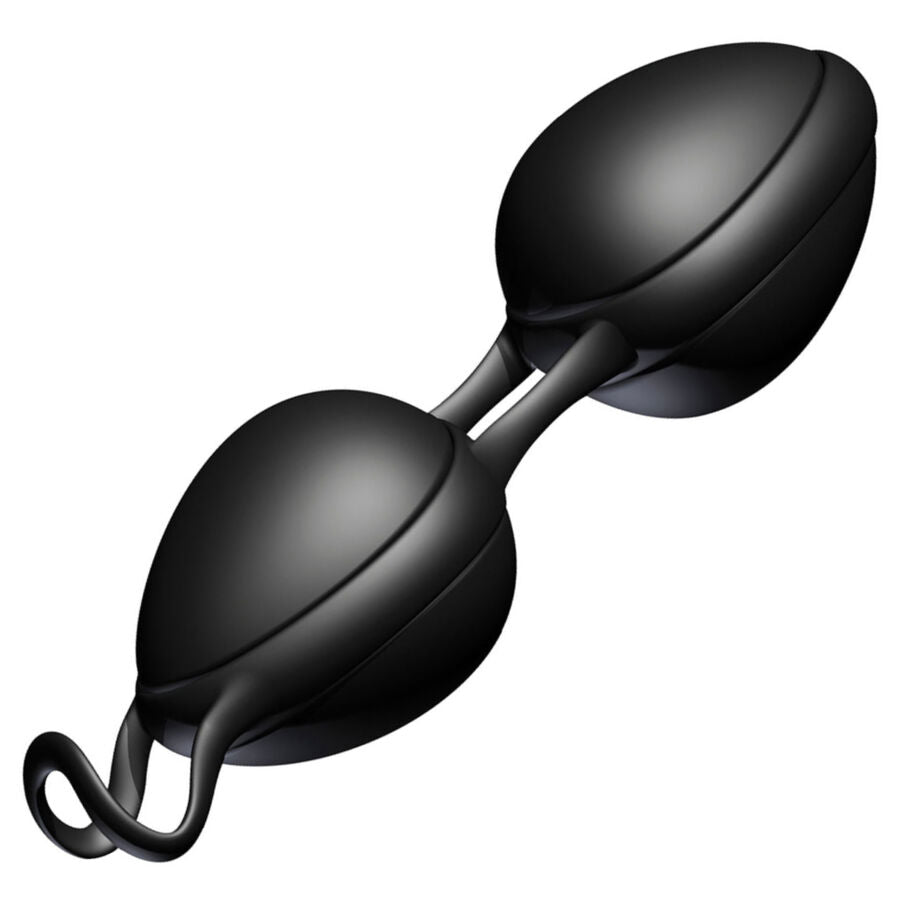 Black JOYDIVISION JOYBALLS - Secret Bolas Chinas, showcasing two smooth, rounded kegel exercise balls.