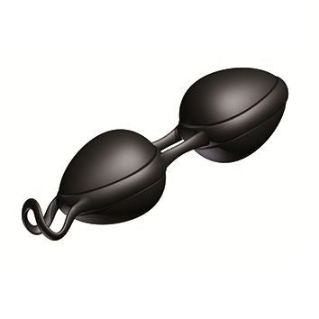 Black JOYDIVISION JOYBALLS in a sleek design, showcasing the secret bolas chinas for intimate pleasure and wellness.