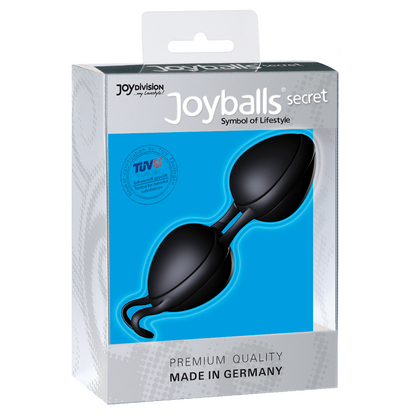 Black JOYDIVISION JOYBALLS Secret Bolas Chinas displayed on a neutral background, showcasing their smooth, rounded design.