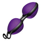Black and purple JOYDIVISION JOYBALLS, featuring secret bolas chinas for pelvic floor exercises.