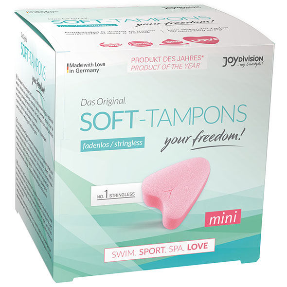 Tampones originales JOYDIVISION SOFT-TAMPONS Mini Love, paquete de 3 unidades, con aplicación suave y discreta.