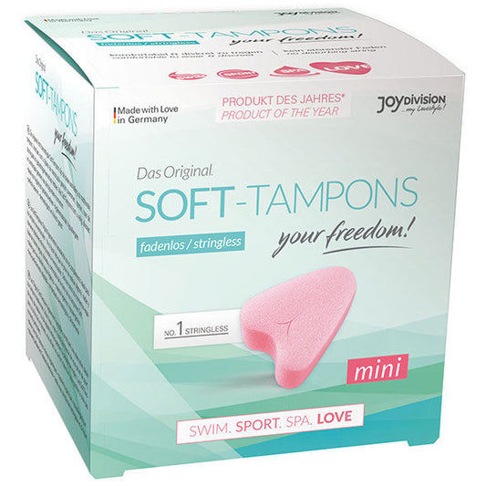 Tampones originales JOYDIVISION SOFT-TAMPONS Mini Love, paquete de 3 unidades, con aplicación suave y discreta.