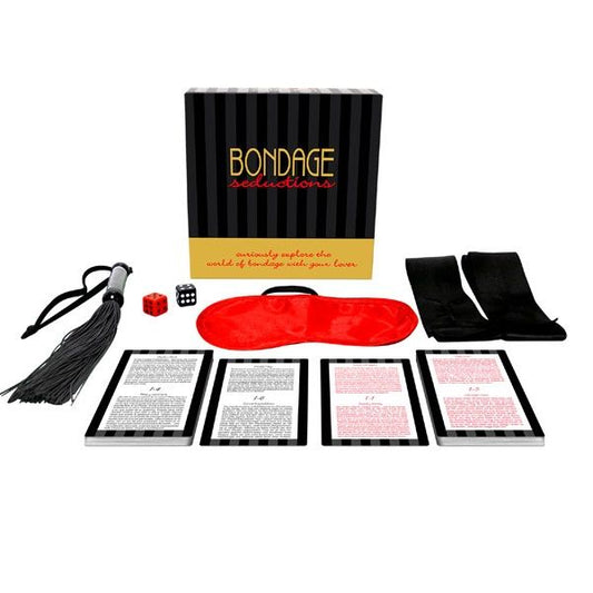 KHEPER GAMES Bondage Seductions game box featuring seductive bondage elements and playful design.