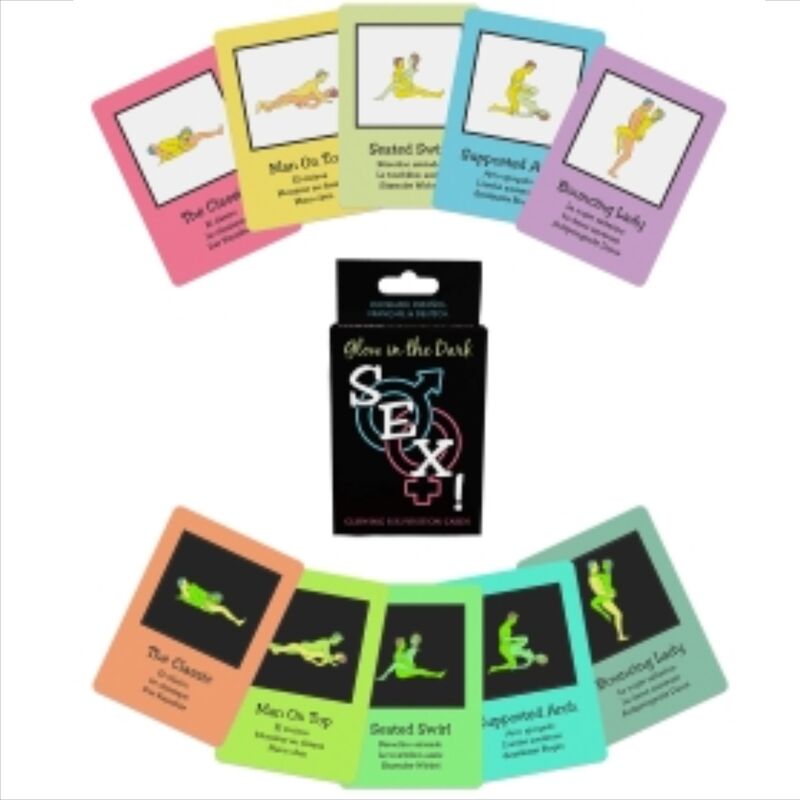 Juego de cartas sexuales para pajeras en la oscuridad de Kheper Games, con ilustraciones y opciones para juegos íntimos en la oscuridad.