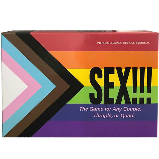Juego de mesa de Kheper Games para adultos, con componentes y accesorios relacionados con temas de sexo y diversión.