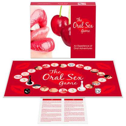 KHEPER GAMES Oral Sex game for couples, featuring colorful game pieces and playful design on a table setting.