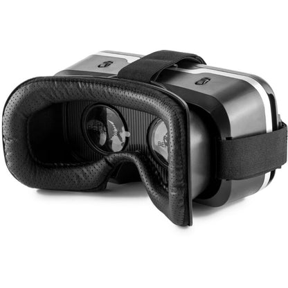 Auriculares y gafas de realidad virtual KIIROO, con diseño moderno y visor ajustable para una experiencia inmersiva.