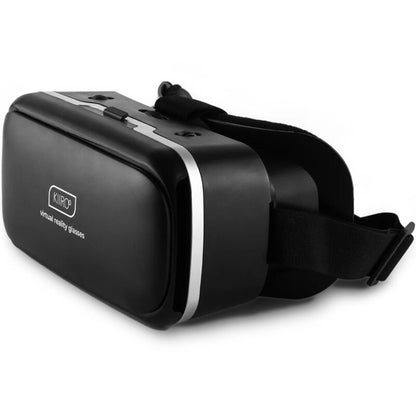 Auriculares y gafas de realidad virtual KIIROO, diseño moderno y cómodo para una experiencia inmersiva en realidad virtual.