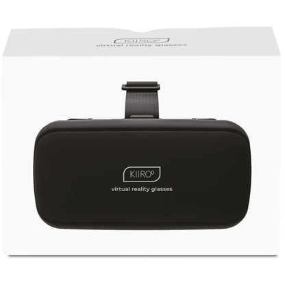 Auriculares y gafas de realidad virtual KIIROO, con diseño moderno y diadema ajustable, en color negro.