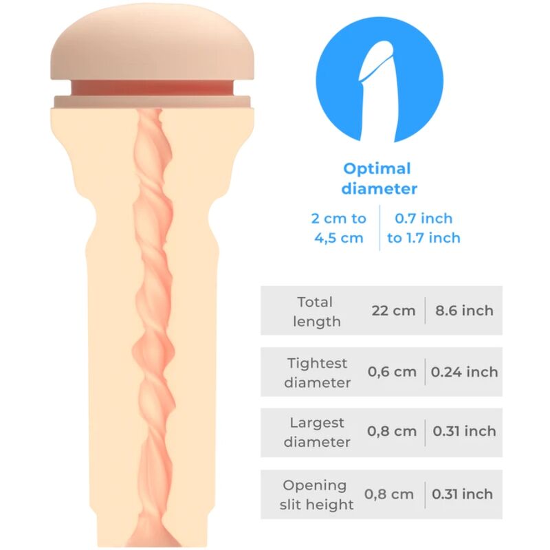 Masturbador trasero extra apretado natural de KIIROO, dispositivo de placer para adultos, visible en la imagen.