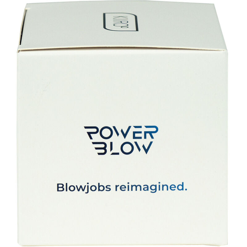 Dispositivo de succión interactivo KIIROO POWERBLOW con diseño moderno y controles visibles, enfocado en la funcionalidad del producto.