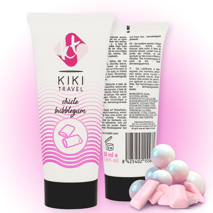 KIKÍ TRAVEL - BUBBLEGUM FLAVOR LUBRICANT 50 ML
