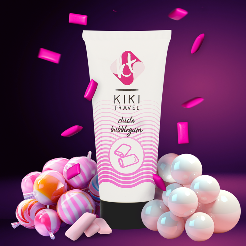 KIKÍ TRAVEL - BUBBLEGUM FLAVOR LUBRICANT 50 ML