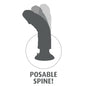 Dildo vibrador KING COCK de 23 cm en color natural, con textura realista y diseño ergonómico para placer.