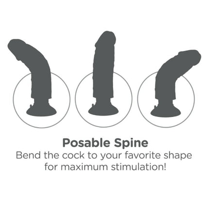 Dildo vibrador natural KING COCK de 23 cm, con textura realista y diseño erótico para placer íntimo.