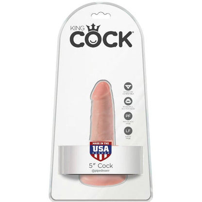 Pene realístico KING COCK de 14 cm en color natural, con detalles realistas, para estimulación y placer.