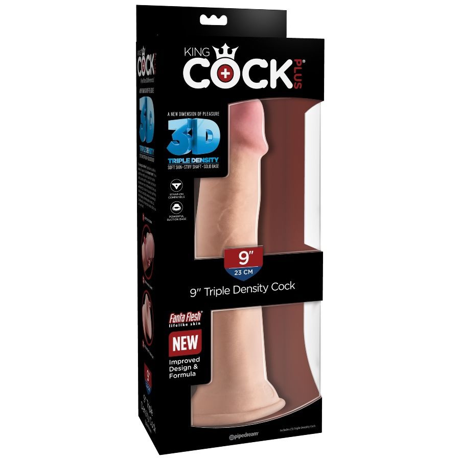 KING COCK - DILDO TRIPLE DENSITAT 23 CM