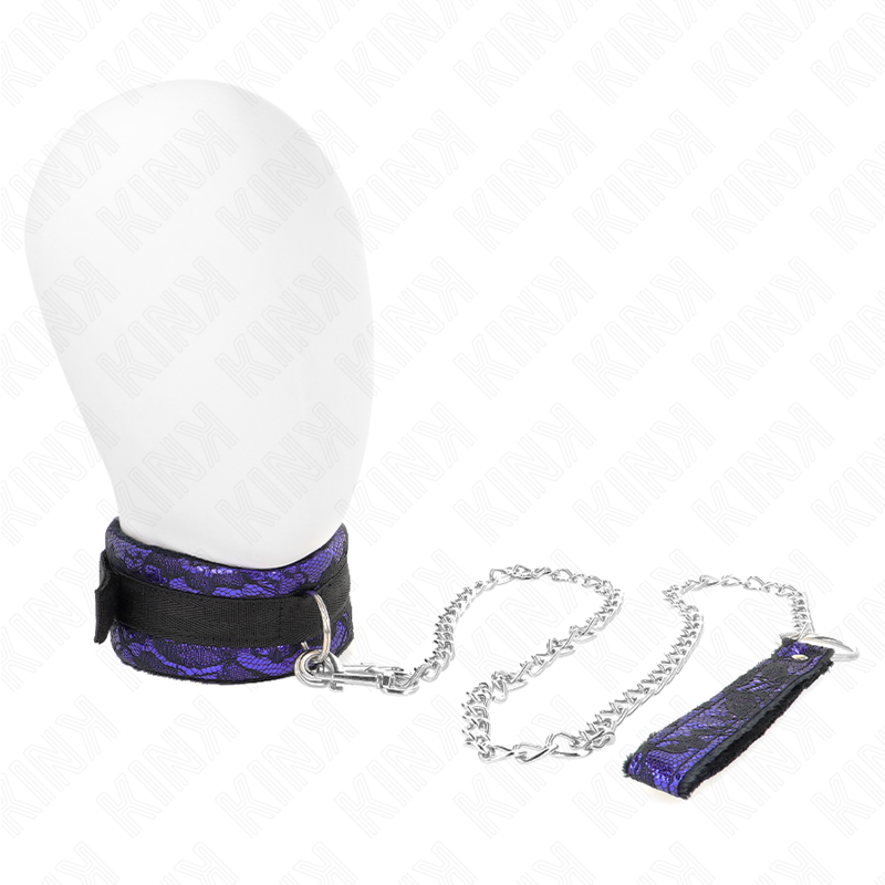 KINK - COLLAR AMB CORRETJA 105 CM CURT D'ENCAIX DE TERCIOPEL AMB RIBET DE NÀIL 44 X 5.5 CM