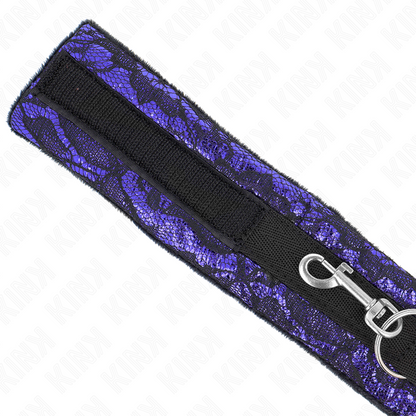 KINK - COLLAR AMB CORRETJA 105 CM CURT D'ENCAIX DE TERCIOPEL AMB RIBET DE NÀIL 44 X 5.5 CM