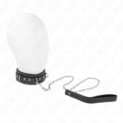 KINK - COLLAR AMB CORRETJA 105 CM DE PELL DE PVC REGULAMENT DE DIAMANTS D'IMITACIÓ 41.5 X 4 CM