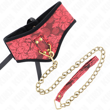 Collar con correa de encaje KINK marca KINK COLLAR & GAG, modelo Scandal, de 75 cm, con detalles en encaje y diseño elegante.