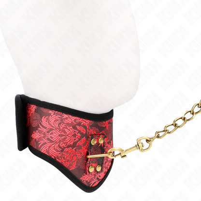Collar con correa de encaje KINK, modelo Scandal, de 75 cm y 44 x 10 cm, en color negro, de la marca KINK COLLAR & GAG.