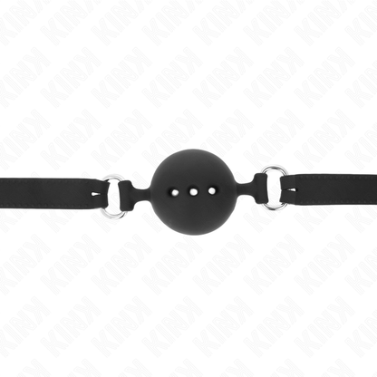 KINK - MORDASSA 55 x 2 CM DE BOLA 4.5 CM DE SILICONA COMPLETA TALLA M NEGRE AJUSTABLE 35-51 CM