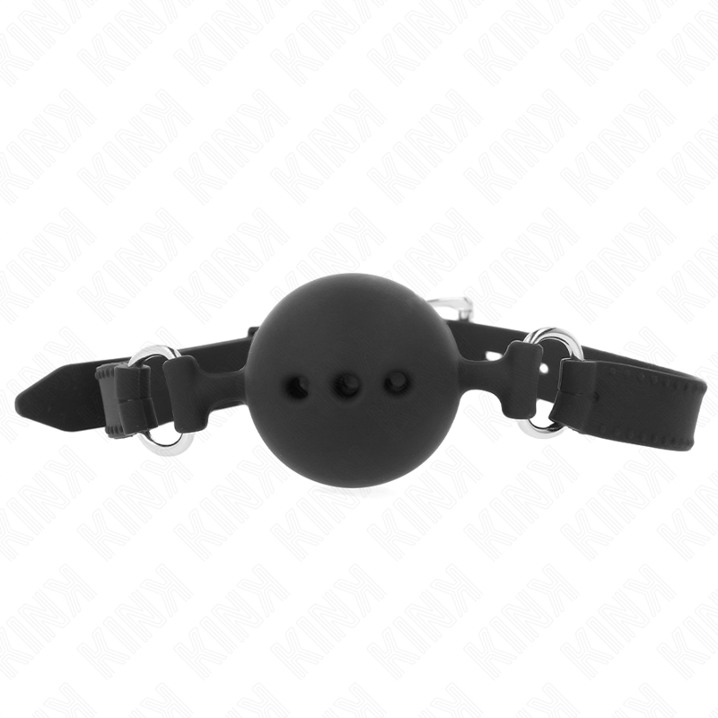 KINK - MORDASSA 55 x 2 CM DE BOLA 4.5 CM DE SILICONA COMPLETA TALLA M NEGRE AJUSTABLE 35-51 CM