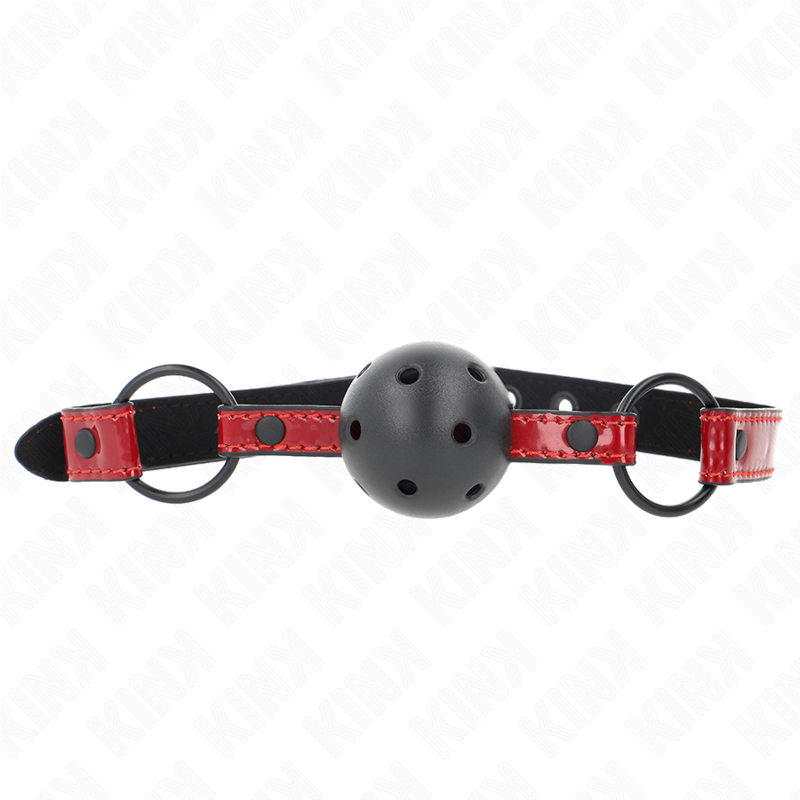 KINK - 4.5 CM SHINY FAUX LEATHER BALL CLAMP 63.5 X 2 CM ADJUSTABLE 41 X 59 CM