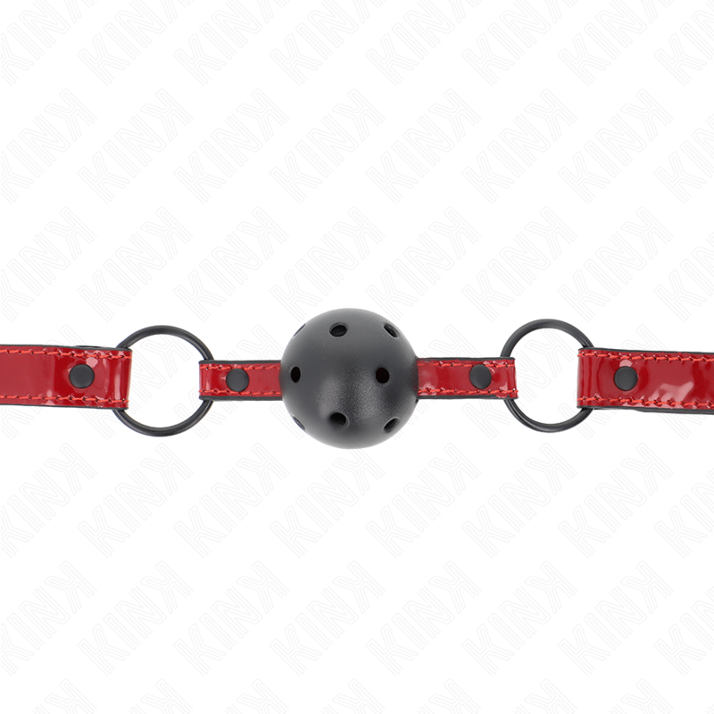 KINK - 4.5 CM SHINY FAUX LEATHER BALL CLAMP 63.5 X 2 CM ADJUSTABLE 41 X 59 CM